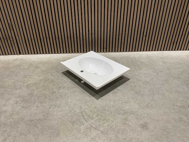 Allibert - 60 cm plan polybeton 1 vasque blanc - 816701 - wasbak - afbeelding 15 van  38