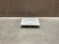 Allibert - 60 cm plan polybeton 1 vasque blanc - 816701 - wasbak - afbeelding 16 van  38