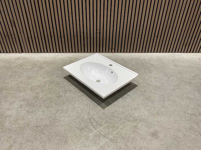 Allibert - 60 cm plan polybeton 1 vasque blanc - 816701 - wasbak - afbeelding 19 van  38