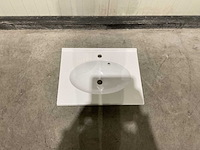 Allibert - 60 cm plan polybeton 1 vasque blanc - 816701 - wasbak - afbeelding 22 van  38