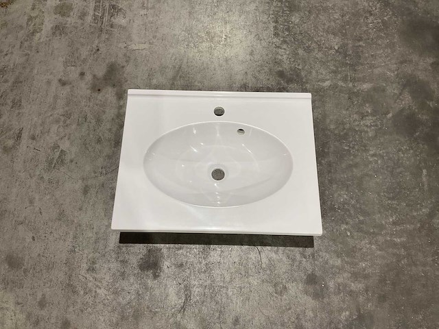 Allibert - 60 cm plan polybeton 1 vasque blanc - 816701 - wasbak - afbeelding 12 van  38