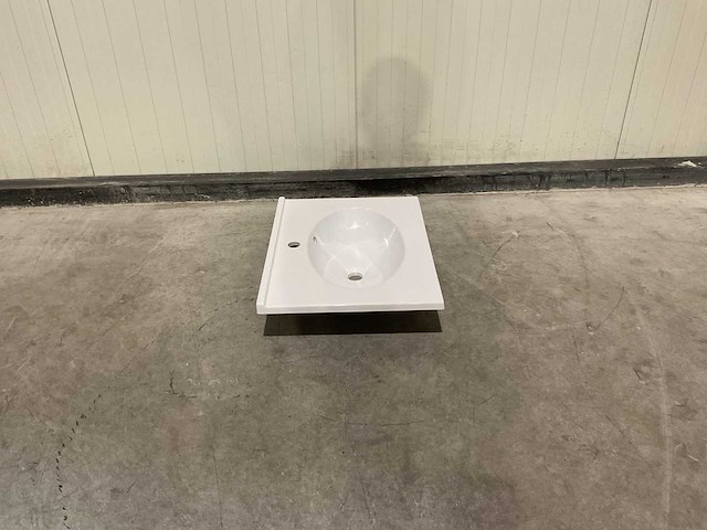 Allibert - 60 cm plan polybeton 1 vasque blanc - 816701 - wasbak - afbeelding 25 van  38