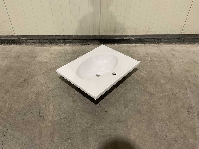 Allibert - 60 cm plan polybeton 1 vasque blanc - 816701 - wasbak - afbeelding 28 van  38