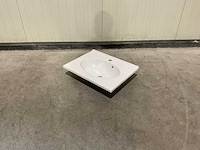 Allibert - 60 cm plan polybeton 1 vasque blanc - 816701 - wasbak - afbeelding 30 van  38