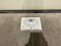 Allibert - 60 cm plan polybeton 1 vasque blanc - 816701 - wasbak - afbeelding 31 van  38