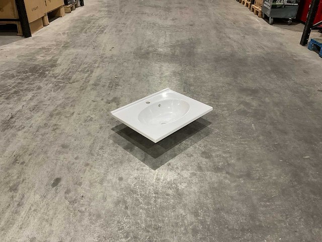 Allibert - 60 cm plan polybeton 1 vasque blanc - 816701 - wasbak - afbeelding 33 van  38