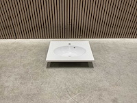 Allibert - 60 cm plan polybeton 1 vasque blanc - 816701 - wasbak - afbeelding 8 van  38