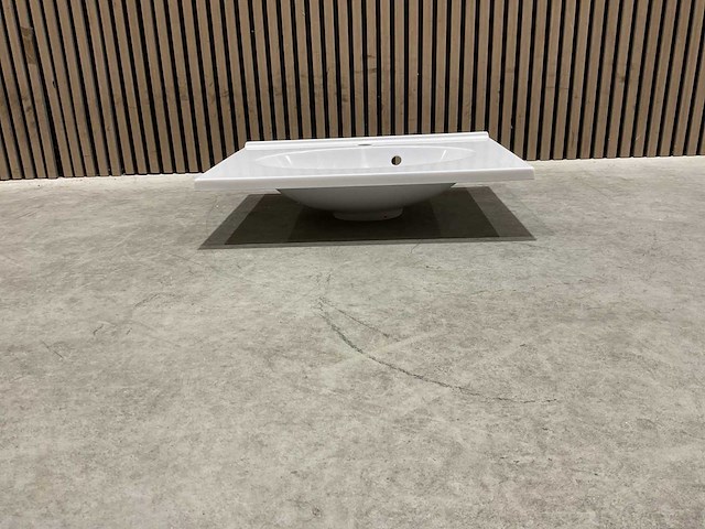 Allibert - 60 cm plan polybeton 1 vasque blanc - 816701 - wasbak - afbeelding 9 van  38