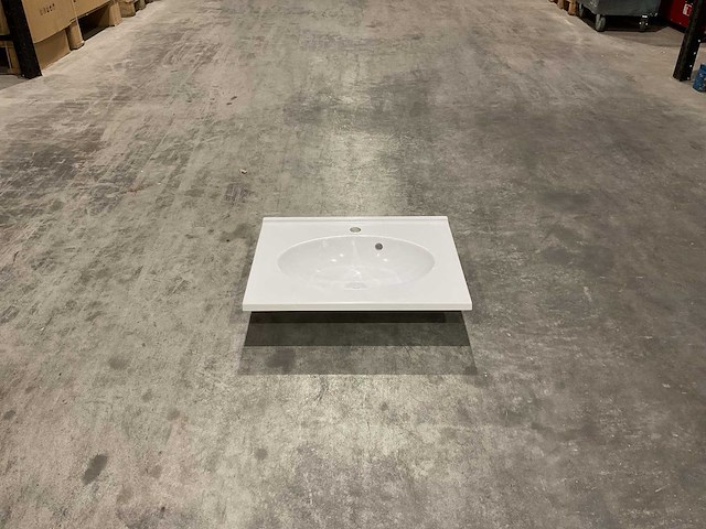 Allibert - 60 cm plan polybeton 1 vasque blanc - 816701 - wasbak - afbeelding 1 van  38