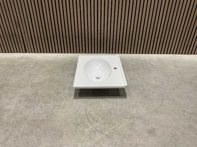Allibert - 60 cm plan polybeton 1 vasque blanc - 816701 - wasbak - afbeelding 17 van  38