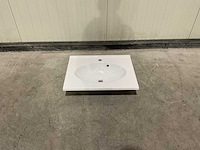 Allibert - 60 cm plan polybeton 1 vasque blanc - 816701 - wasbak - afbeelding 19 van  38