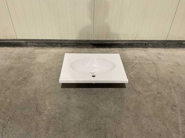Allibert - 60 cm plan polybeton 1 vasque blanc - 816701 - wasbak - afbeelding 26 van  38