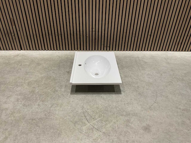 Allibert - 60 cm plan polybeton 1 vasque blanc - 816701 - wasbak - afbeelding 14 van  37