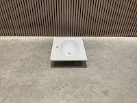 Allibert - 60 cm plan polybeton 1 vasque blanc - 816701 - wasbak - afbeelding 14 van  37