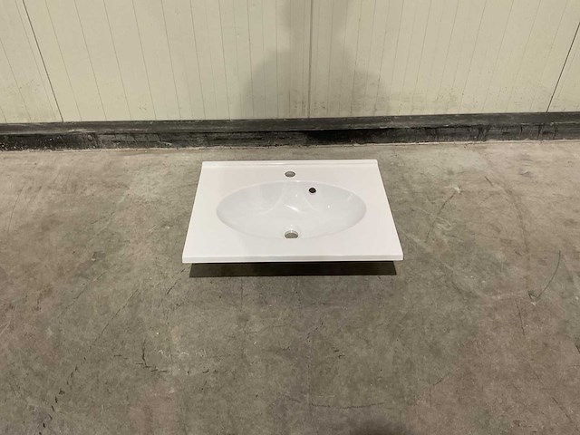 Allibert - 60 cm plan polybeton 1 vasque blanc - 816701 - wasbak - afbeelding 20 van  37