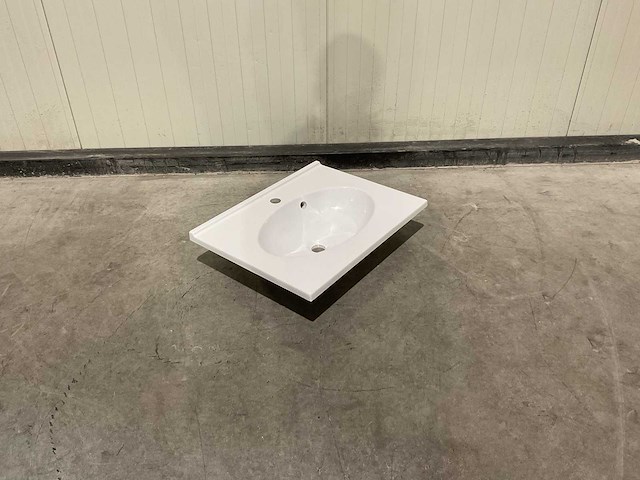 Allibert - 60 cm plan polybeton 1 vasque blanc - 816701 - wasbak - afbeelding 23 van  37