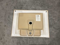 Allibert - 60cm plan ceramique carre 1v blanc - 822671 - wasbak - afbeelding 3 van  34