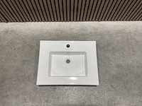 Allibert - 60cm plan ceramique carre 1v blanc - 822671 - wasbak - afbeelding 9 van  34