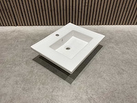 Allibert - 60cm plan ceramique carre 1v blanc - 822671 - wasbak - afbeelding 10 van  34