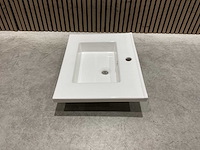 Allibert - 60cm plan ceramique carre 1v blanc - 822671 - wasbak - afbeelding 16 van  34