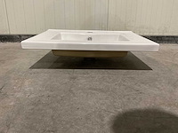 Allibert - 60cm plan ceramique carre 1v blanc - 822671 - wasbak - afbeelding 19 van  34