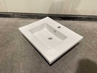 Allibert - 60cm plan ceramique carre 1v blanc - 822671 - wasbak - afbeelding 28 van  34