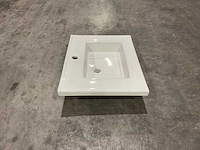Allibert - 60cm plan ceramique carre 1v blanc - 822671 - wasbak - afbeelding 30 van  34
