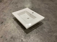 Allibert - 60cm plan ceramique carre 1v blanc - 822671 - wasbak - afbeelding 2 van  34