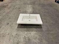 Allibert - 60cm plan ceramique carre 1v blanc - 822671 - wasbak - afbeelding 1 van  34