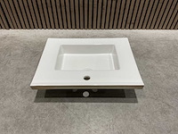 Allibert - 60cm plan ceramique carre 1v blanc - 822671 - wasbak - afbeelding 14 van  34