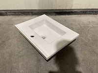 Allibert - 60cm plan ceramique carre 1v blanc - 822671 - wasbak - afbeelding 24 van  34