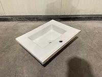 Allibert - 60cm plan ceramique carre 1v blanc - 822671 - wasbak - afbeelding 26 van  34