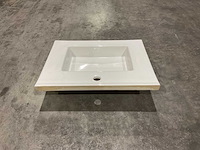 Allibert - 60cm plan ceramique carre 1v blanc - 822671 - wasbak - afbeelding 32 van  34