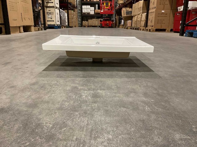 Allibert - 60cm plan ceramique carre 1v blanc - 822671 - wasbak - afbeelding 12 van  30