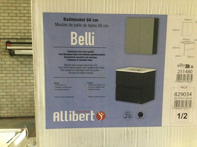 Allibert - belli - badkameronderkast + wastafel (2x) - afbeelding 2 van  5