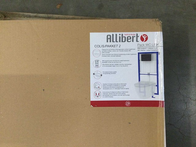 Allibert - inbouw frame met zwarte drukplaat. zonder toilet. - afbeelding 3 van  4