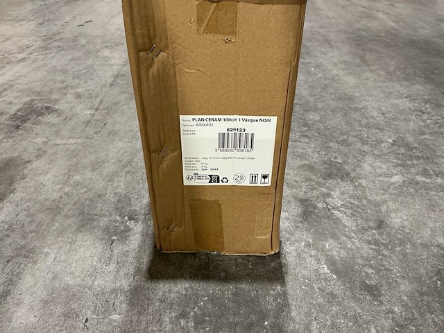 Allibert 100cm plan ceram 1 vasque noir 829123 wasbak - afbeelding 4 van  36