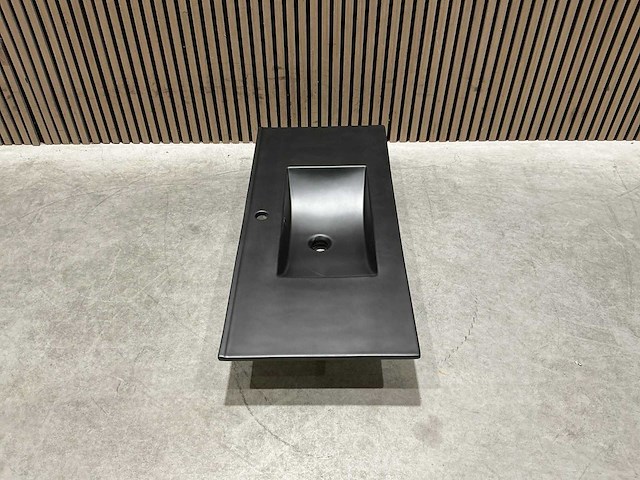 Allibert 100cm plan ceram 1 vasque noir 829123 wasbak - afbeelding 11 van  36