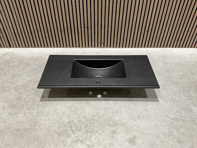 Allibert 100cm plan ceram 1 vasque noir 829123 wasbak - afbeelding 14 van  36