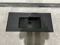 Allibert 100cm plan ceram 1 vasque noir 829123 wasbak - afbeelding 22 van  36
