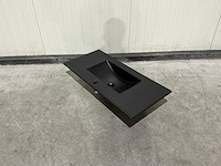 Allibert 100cm plan ceram 1 vasque noir 829123 wasbak - afbeelding 26 van  36