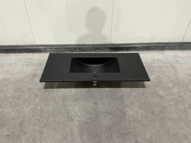 Allibert 100cm plan ceram 1 vasque noir 829123 wasbak - afbeelding 27 van  36