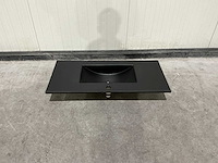 Allibert 100cm plan ceram 1 vasque noir 829123 wasbak - afbeelding 27 van  36