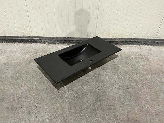 Allibert 100cm plan ceram 1 vasque noir 829123 wasbak - afbeelding 28 van  36