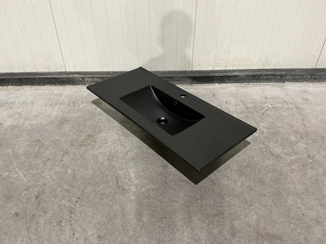 Allibert 100cm plan ceram 1 vasque noir 829123 wasbak - afbeelding 30 van  36