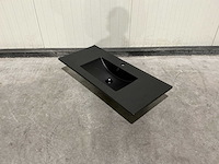 Allibert 100cm plan ceram 1 vasque noir 829123 wasbak - afbeelding 30 van  36