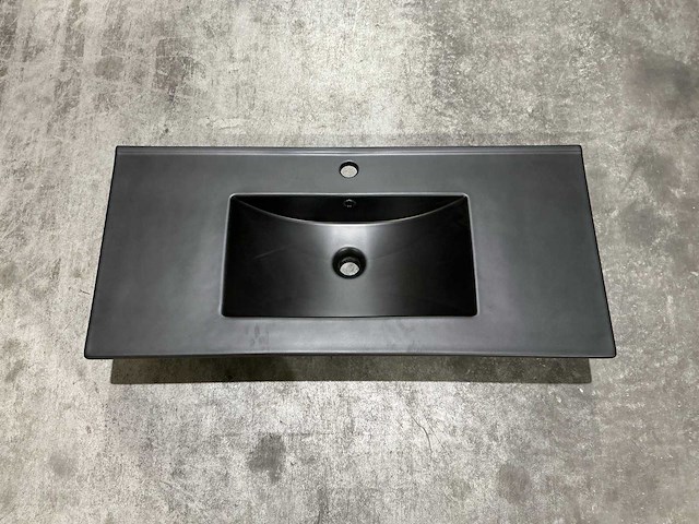 Allibert 100cm plan ceram 1 vasque noir 829123 wasbak - afbeelding 23 van  36
