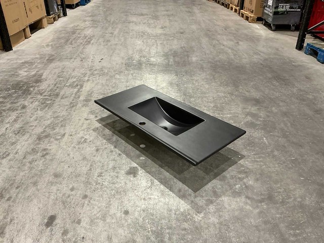 Allibert 100cm plan ceram 1 vasque noir 829123 wasbak - afbeelding 33 van  36