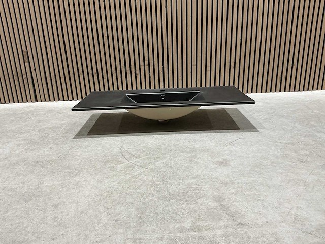 Allibert 100cm plan ceram 1 vasque noir 829123 wasbak - afbeelding 8 van  36