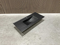 Allibert 100cm plan ceram 1 vasque noir 829123 wasbak - afbeelding 10 van  36
